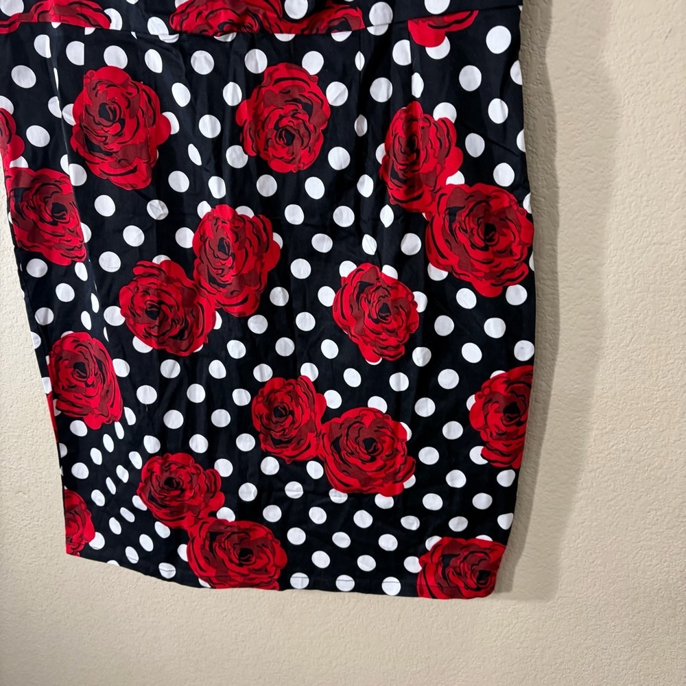 NWT Grace Karin Rose Polka Dot Rockabilly Pinup Retro Party Bodycon Dress 3XL - Picture 4 of 11